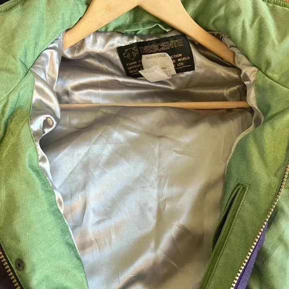 Descente vintage  purple green ski suit with belt - Picture 10 of 13